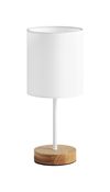 Lampe SET WOOD avec abat-jour finition Blanc et bois