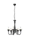 Lustre chandelier anthracite 5 branches ELSA de TrioLighting