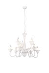 Lustre chandelier  blanc 9 branches ELSA de TrioLighting