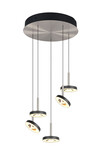 Suspension LED GUANO 5 Lumières - Nickel Mat | Lift Me & Design CCT Anneaux