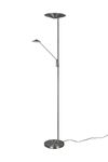 Lampadaire doré mat BRANTFORD 30W avec liseuse de TrioLighting