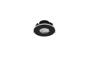 Spot LED 3000°K Encastrable Rond Noir Mat IP65 - LAMONT, Dimmable