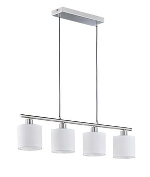 Suspension nickel mat/blanc 4 abat-jours TOMMY de TrioLighting