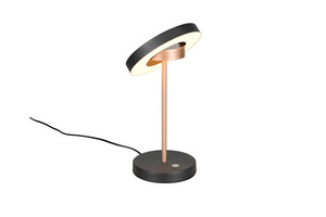 Lampe de Table LED GUANO - Gris Mat/Café | Variateur Tactile, 3 Teintes CCT et Pivotant