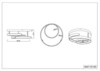 Plafonnier Trio Marnie 644110180 - LED 58 W dimmable - noir mat & doré
