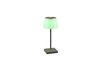 Lampe de table rechargeable noire SANCHEZ abat-jour blanc