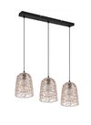 Lustre LOVIS avec 3 abat-jour en rotin tressé de TrioLighting