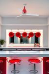 MINI ETERFAN – Ventilateur de plafond rouge brillant WiZ connecté avec moteur DC