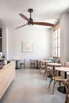 JUST FAN – Ventilateur plafond design industriel avec LED 16W et gestion WiZ Smart