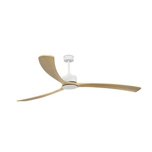 Ventilateur de plafond KAUAI XXL blanc/bois avec télécommande