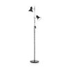 Lampadaire POLLY à 2 spots orientables finition Chrome et noir 