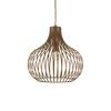 Suspension cage en cloche ONION finition Marron 