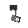 Spot Mouse Track carré sans lampe pour rail triphasé finition Noir mat 