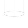 Lustre Hulahoop cercle suspendu avec profilé aluminium plat Led finition Blanc mat 