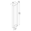Borne rectangulaire profil aluminium IP66 ARKE 1000 24V noir RAL9005