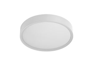 Plafonnier rond ASLI IP44 pour salle de bain finition Blanc mat