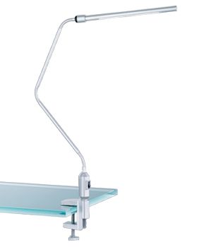 Lampe de bureau gris titane à led VARIO pince et support