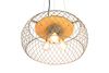 Lustre ovale grillagé nickel antique et bois TAMIL de Triolighting