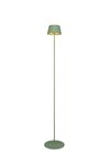 Lampadaire nomade rechargeable SUAREZ abat-jour plissé vert pistache