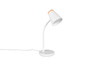 Lampe de bureau PONGO R55831101 – Blanc mat, LED 4,5 W, tête flexible, métal & bois