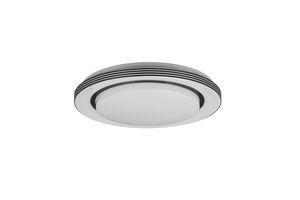 Plafonnier LED rond moyen noir mat ATRIA