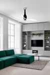 ETERFAN M – Ventilateur de plafond noir brillant connecté avec LED 16W 3000°K