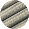 Cable rond 2x0.75mm² tressé textile Gris