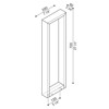 Borne rectangulaire profil aluminium IP66 ARKE 700 en noir RAL9005