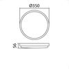 Plafonnier rond MARES IP44 pour salle de bain finition Blanc mat