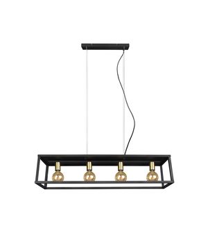 Lustre rectangulaire tubes noirs VITO de Triolighting