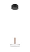 Suspension CELESTE – Élégance verre et métal noir avec LED réglable