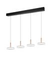 Suspension CELESTE – Élégance verre et métal noir avec LED réglable