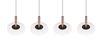 Suspension CELESTE – Élégance verre et métal noir avec LED réglable