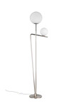 Lampadaire FLAMING - Nickel Mat / Verre