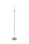 Lampadaire droit GLENN diffuseur blanc finition grise