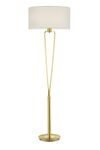 Lampadaire PARIS II nickel mat et abat-jour de TrioLighting