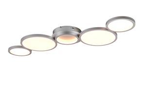 Plafonnier LED 5 cercles gris titane SALSA