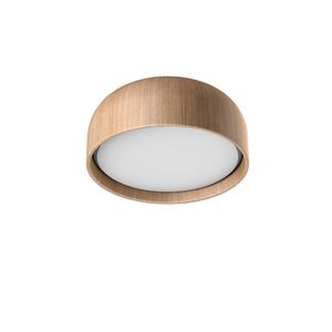 Plafonnier IP44 pour salle de bain pour 3 ampoules finition Imit. bois et blanc