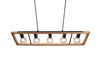 Suspension rectangle en bois et noir AGRA de Triolighting