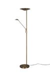 Lampadaire doré mat BRANTFORD 30W avec liseuse de TrioLighting