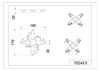 Connecteur en X Duoline de Triolighting finition Titane 