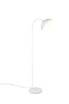 Lampadaire coudé SIERRA diffuseur blanc finition blanche