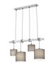 Suspension nickel mat 4 abat-jour PADME de TrioLighting