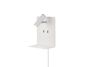 Applique liseuse blanc mat ELEMENT + prise pour chargeur 