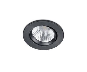 Spot rond inclinable encastré ZAGROS noir mat IP23