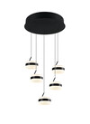 Suspension LED DIOS noir mat 5 lumières