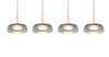 Suspension CELESTE – Élégance bois, verre et métal avec LED réglable