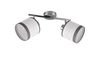 Spot DAVOS chrome et blanc avec 2 abat-jour de TrioLighting