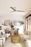 Ventilateur de Plafond PUNT Blanc/érable - Contrôle Tuya Smart