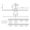 AMELIA CONE LED ventilateur plafond design noir – télécommande, 6 vitesses, pour pièces 17–28 m²